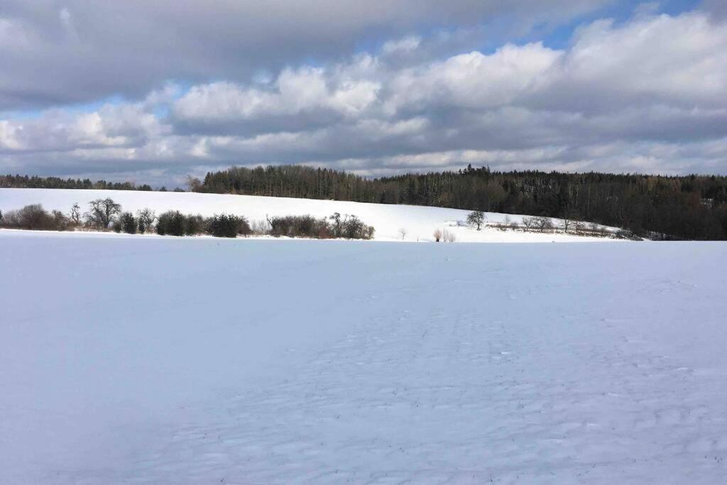 Prijemny Apartman Krovi V Rodinnem Domku Se Sdilenym Bazenem, Terasou A Zahradou Esterno foto